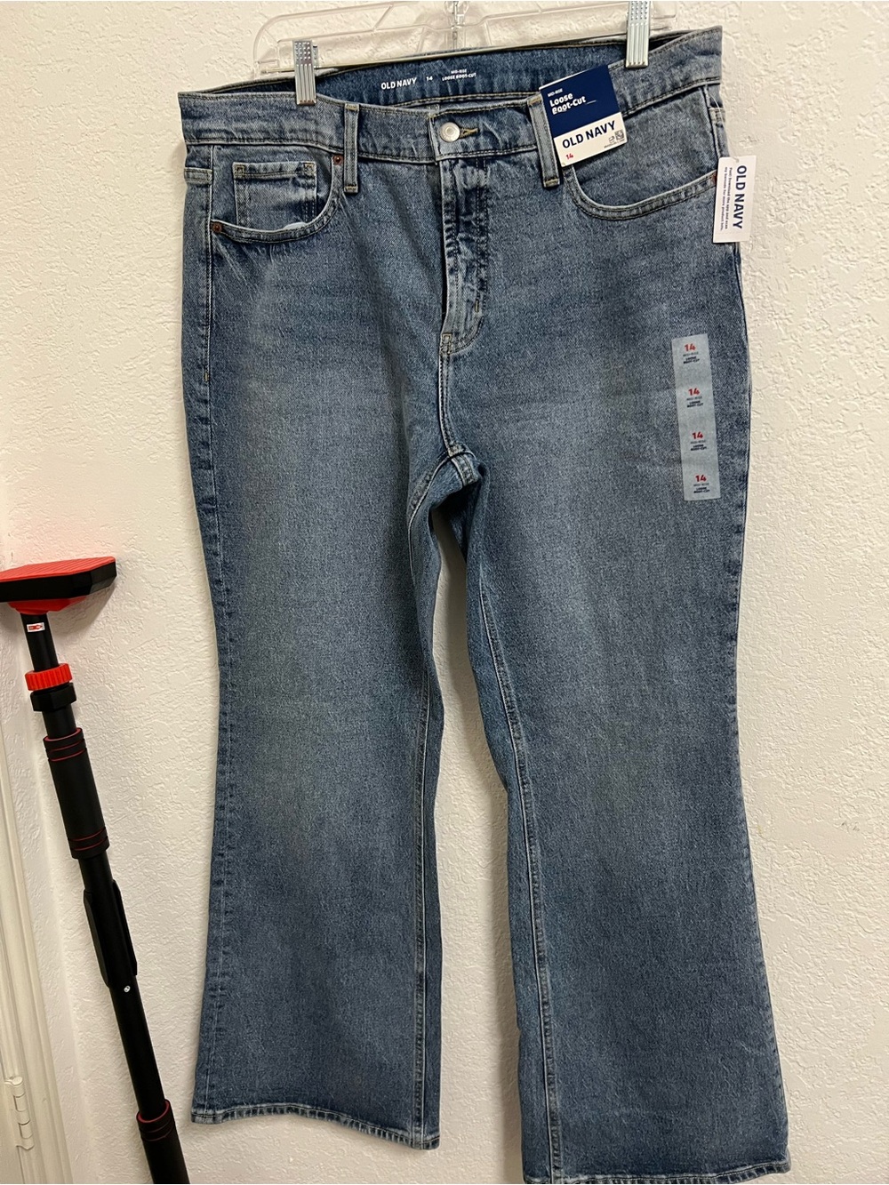 Old Navy Women's Blue Denim Jeans - loose boot cut